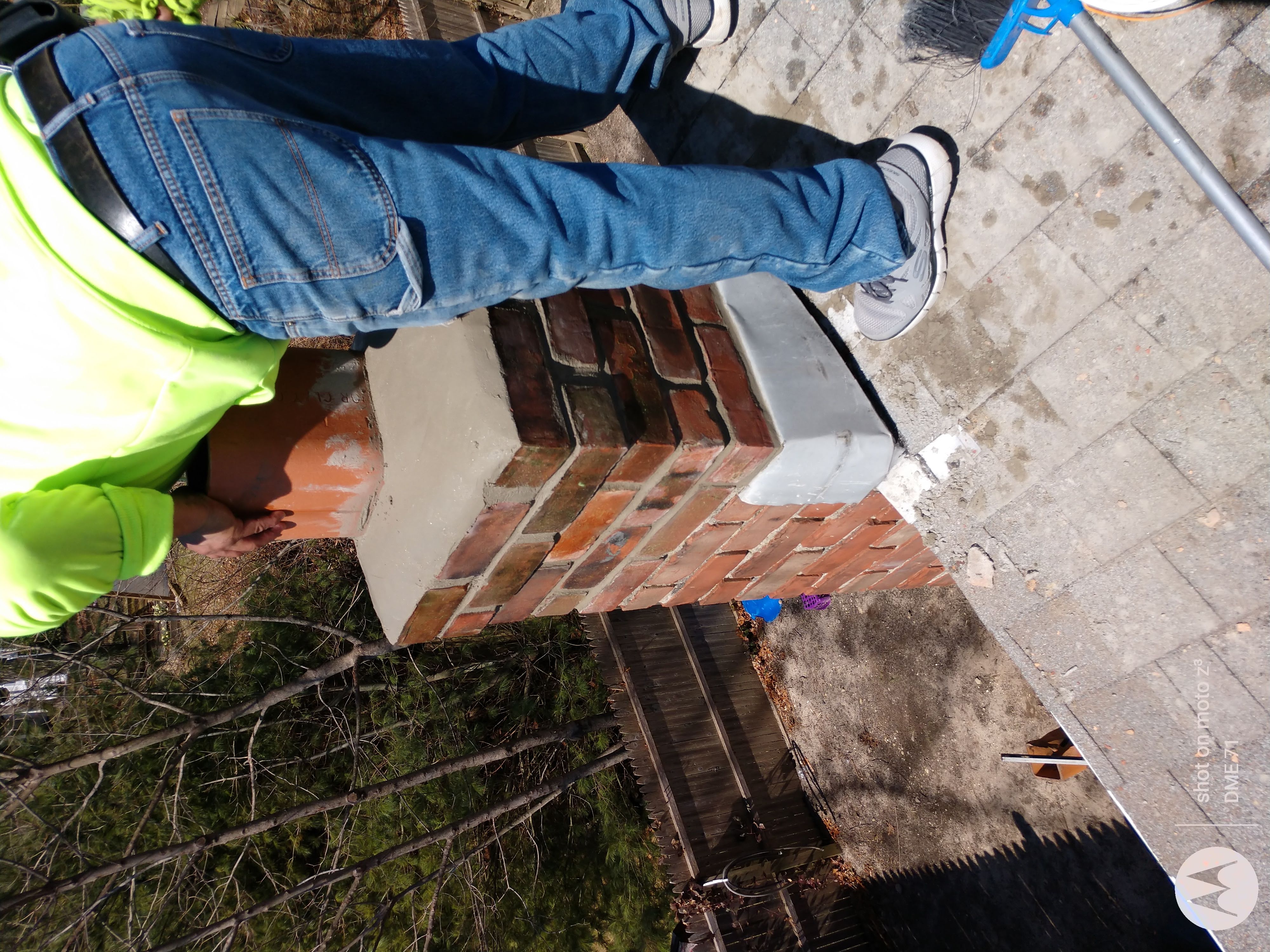 Cracked chimney professionally repaired in East Islip, NY